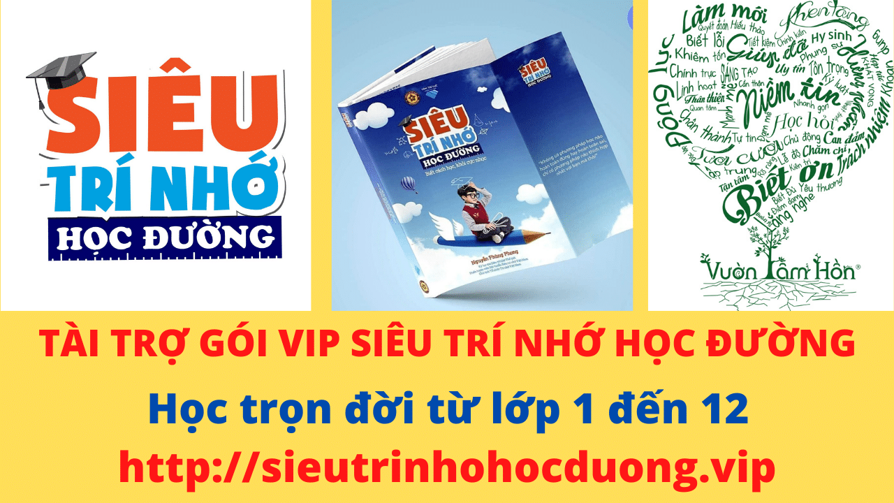 Tài trợ gói VIP Siêu trí nhớ học đường Nguyễn Phùng Phong